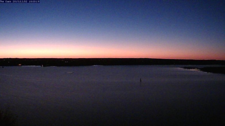 Lake Travis webcam, December 2, 2015 5:05 PM CT