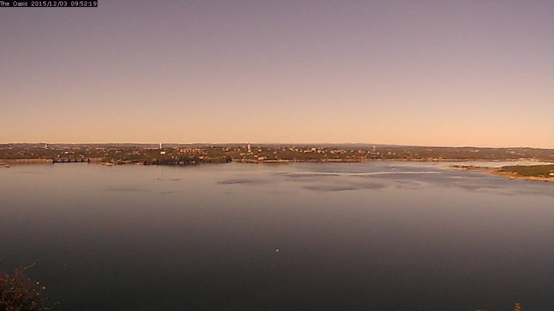Lake Travis webcam, December 3, 2015 9:00 AM CT