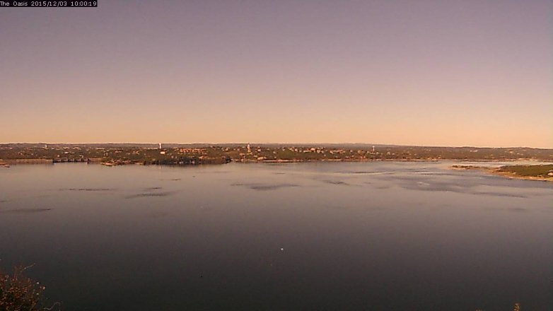 Lake Travis webcam, December 3, 2015 9:05 AM CT