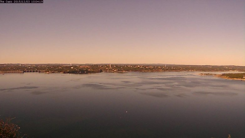 Lake Travis webcam, December 3, 2015 9:10 AM CT