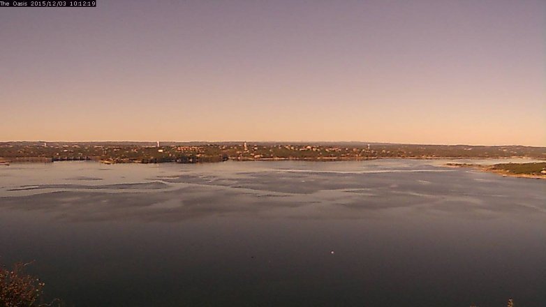Lake Travis webcam, December 3, 2015 9:20 AM CT