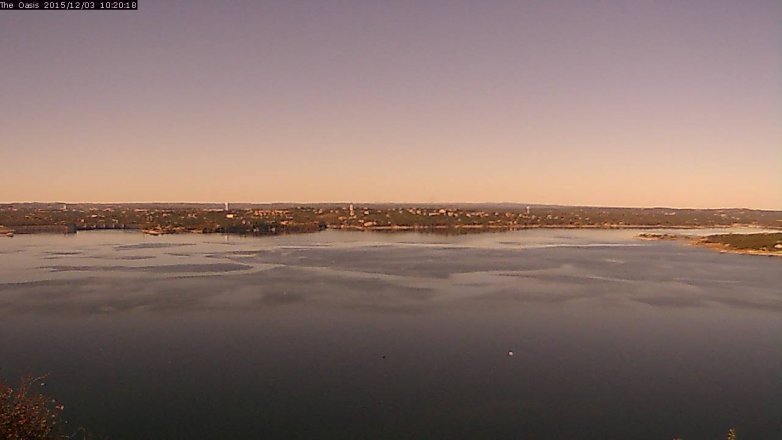 Lake Travis webcam, December 3, 2015 9:25 AM CT