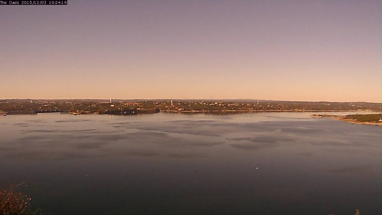 Lake Travis webcam, December 3, 2015 9:30 AM CT