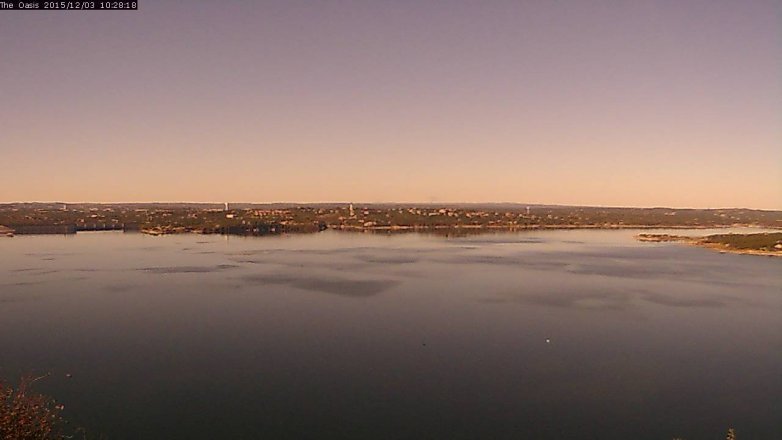 Lake Travis webcam, December 3, 2015 9:35 AM CT