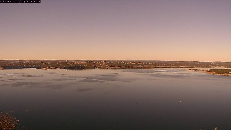 Lake Travis webcam, December 3, 2015 9:45 AM CT