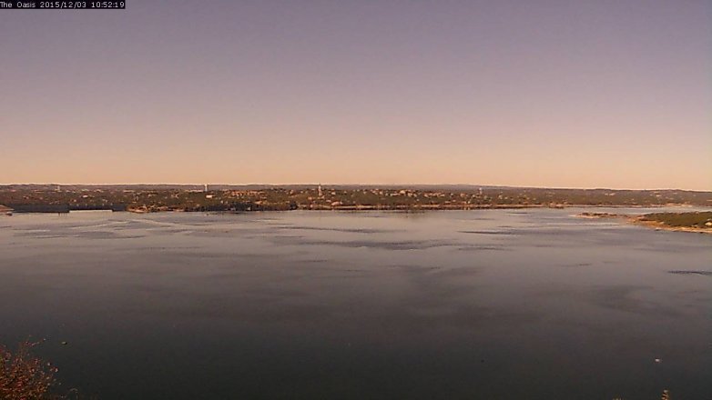 Lake Travis webcam, December 3, 2015 10:00 AM CT