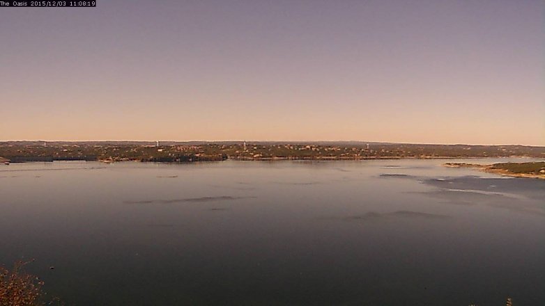 Lake Travis webcam, December 3, 2015 10:15 AM CT