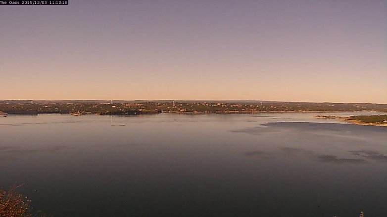 Lake Travis webcam, December 3, 2015 10:20 AM CT