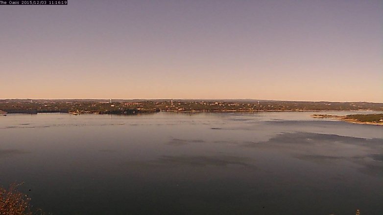 Lake Travis webcam, December 3, 2015 10:25 AM CT