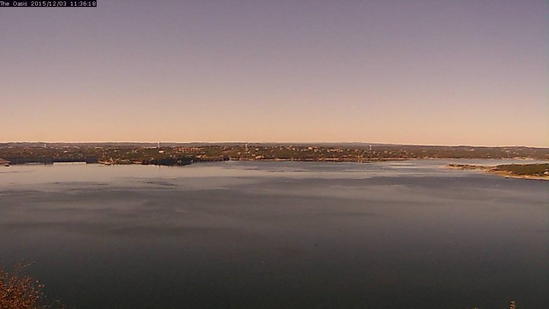 Lake Travis webcam, December 3, 2015 10:45 AM CT
