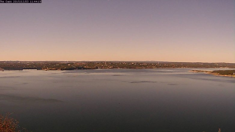 Lake Travis webcam, December 3, 2015 10:50 AM CT
