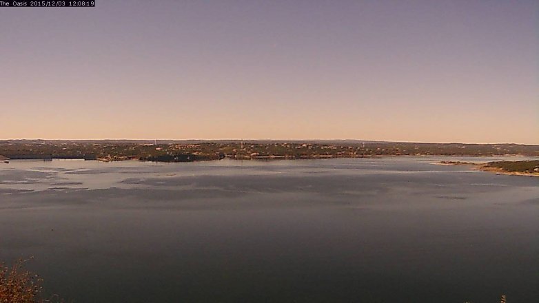 Lake Travis webcam, December 3, 2015 11:15 AM CT