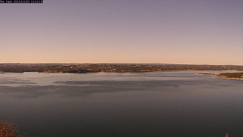 Lake Travis webcam, December 3, 2015 11:20 AM CT