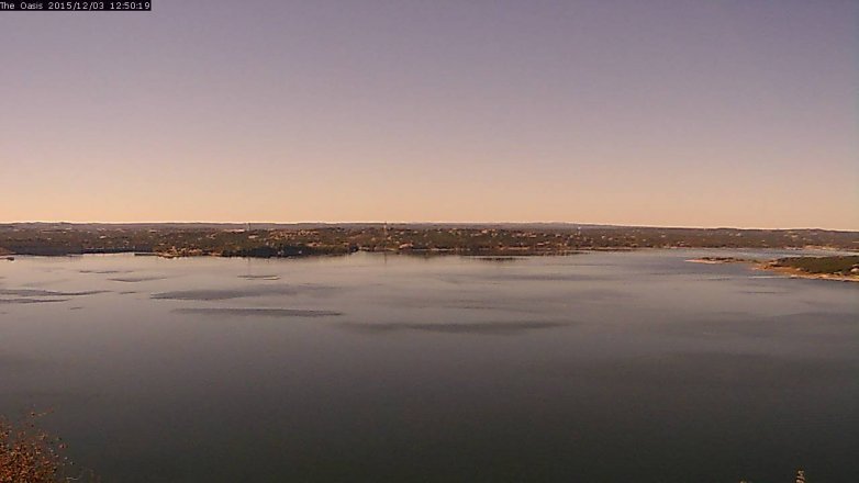 Lake Travis webcam, December 3, 2015 11:55 AM CT