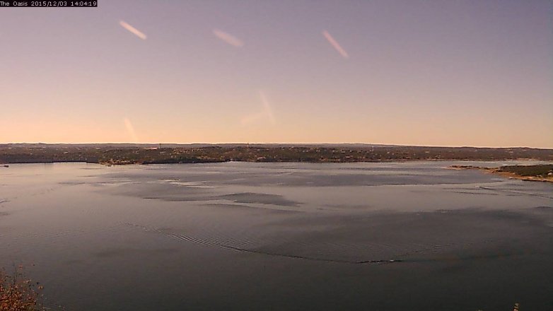 Lake Travis webcam, December 3, 2015 1:10 PM CT
