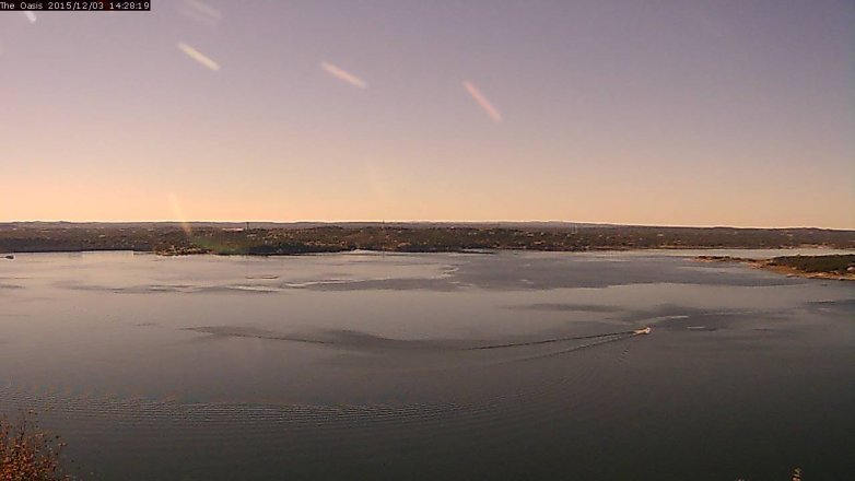 Lake Travis webcam, December 3, 2015 1:35 PM CT