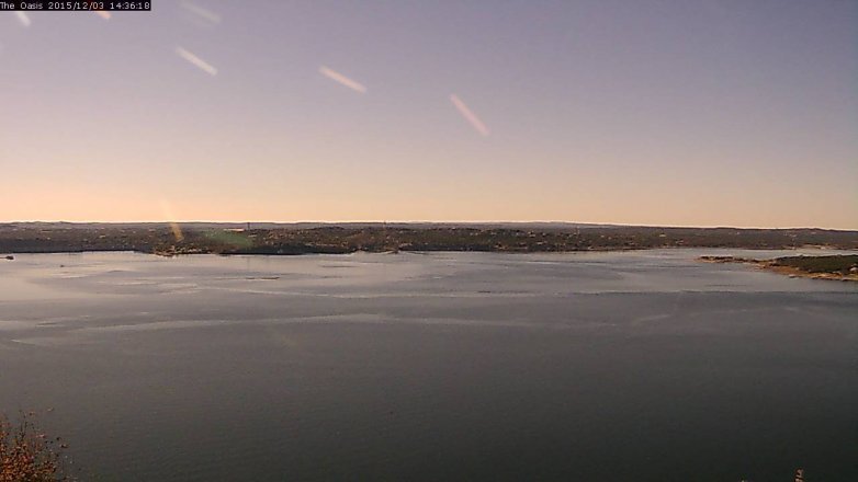 Lake Travis webcam, December 3, 2015 1:45 PM CT