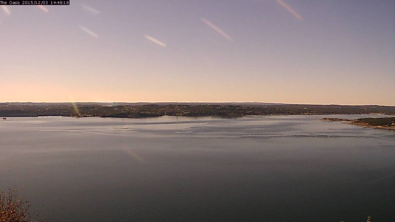 Lake Travis webcam, December 3, 2015 1:55 PM CT
