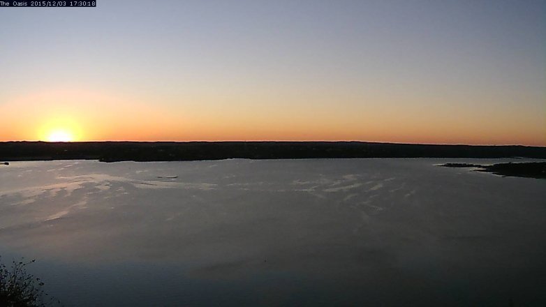Lake Travis webcam, December 3, 2015 4:35 PM CT
