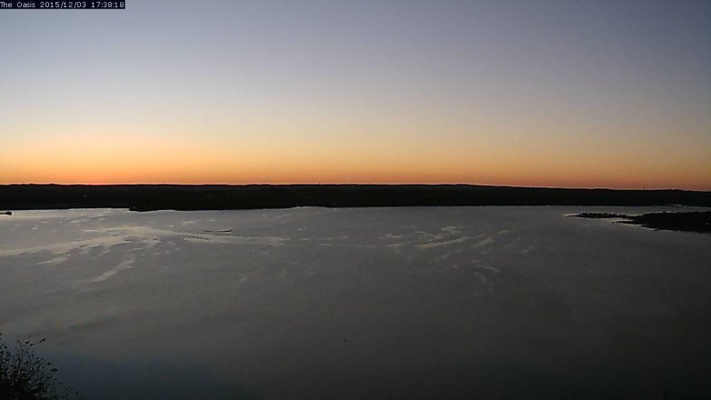 Lake Travis webcam, December 3, 2015 4:45 PM CT