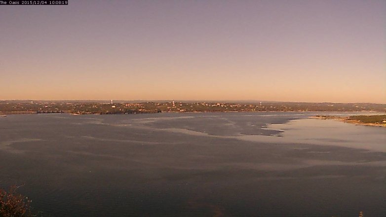 Lake Travis webcam, December 4, 2015 9:15 AM CT
