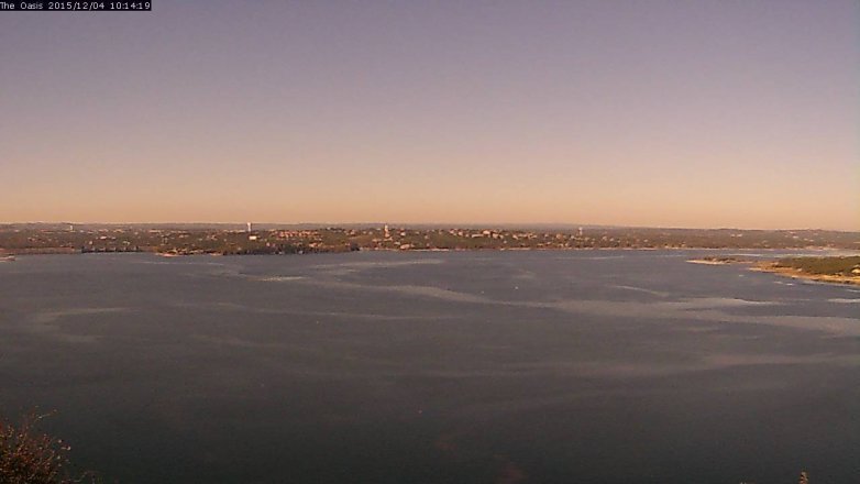 Lake Travis webcam, December 4, 2015 9:20 AM CT