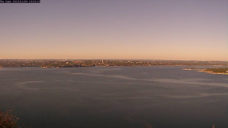 Lake Travis webcam, December 4, 2015 9:30 AM CT