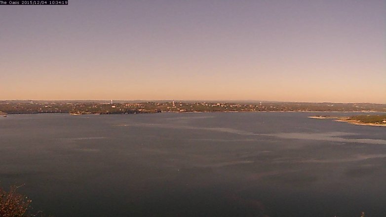 Lake Travis webcam, December 4, 2015 9:40 AM CT