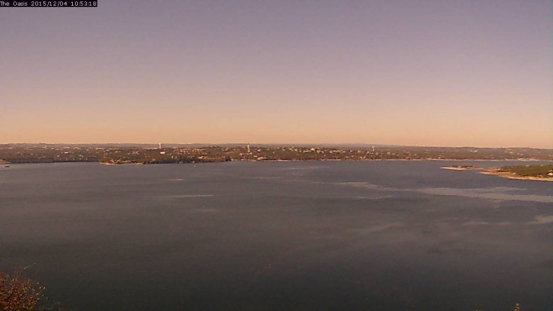 Lake Travis webcam, December 4, 2015 10:00 AM CT