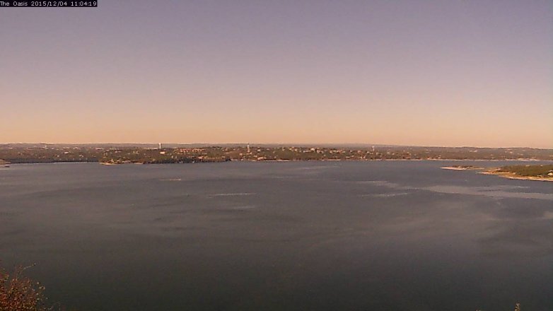 Lake Travis webcam, December 4, 2015 10:10 AM CT