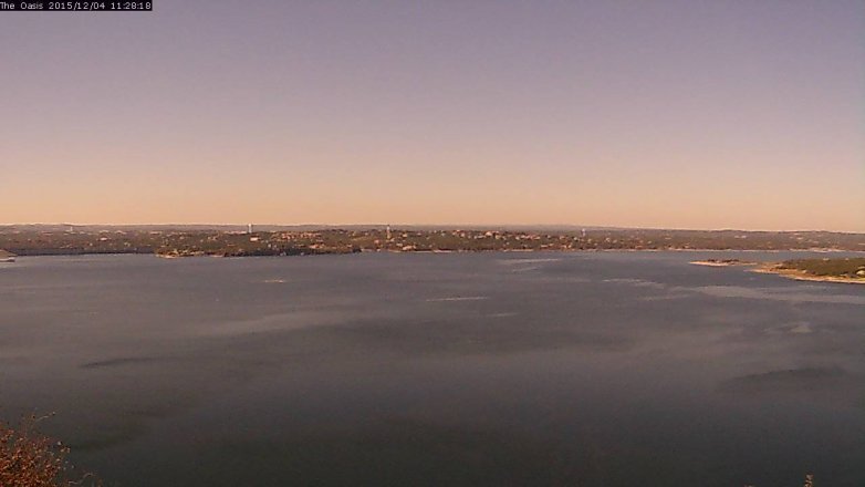 Lake Travis webcam, December 4, 2015 10:35 AM CT