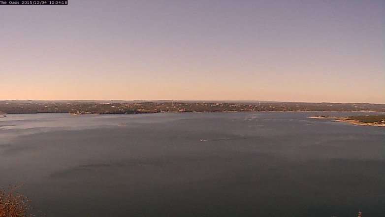 Lake Travis webcam, December 4, 2015 11:40 AM CT