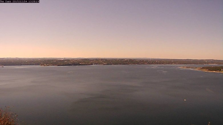 Lake Travis webcam, December 4, 2015 12:35 PM CT