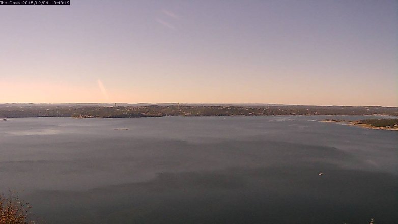 Lake Travis webcam, December 4, 2015 12:55 PM CT