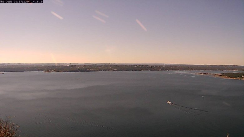 Lake Travis webcam, December 4, 2015 1:20 PM CT