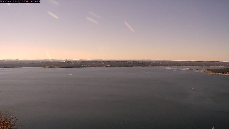 Lake Travis webcam, December 4, 2015 1:30 PM CT