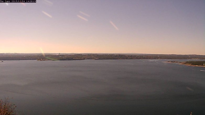 Lake Travis webcam, December 4, 2015 1:35 PM CT