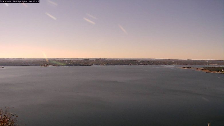 Lake Travis webcam, December 4, 2015 1:40 PM CT