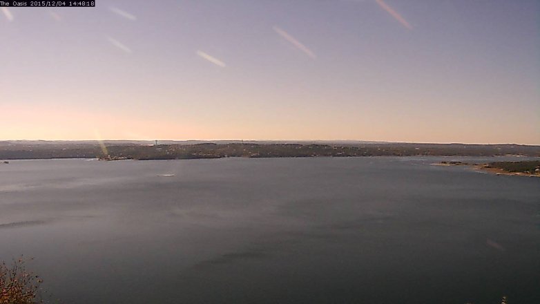 Lake Travis webcam, December 4, 2015 1:55 PM CT