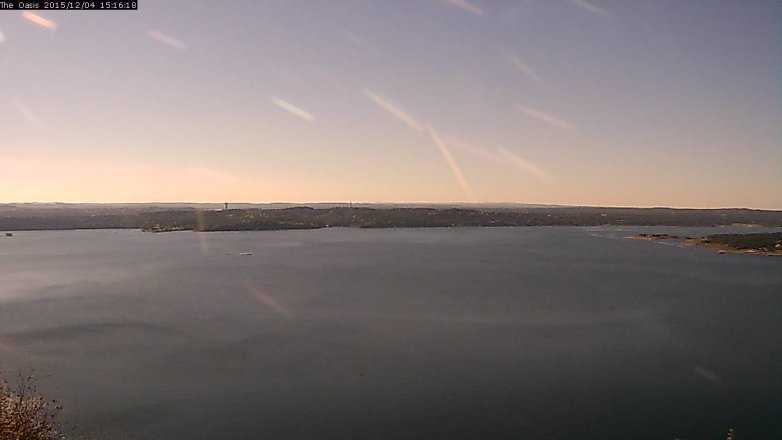 Lake Travis webcam, December 4, 2015 2:20 PM CT