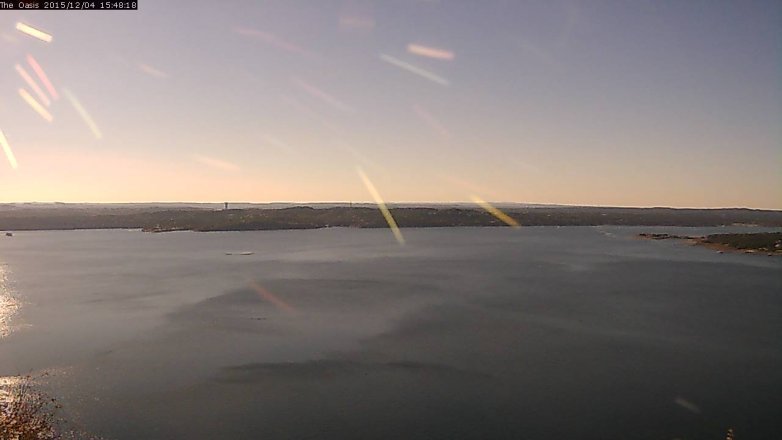 Lake Travis webcam, December 4, 2015 2:55 PM CT