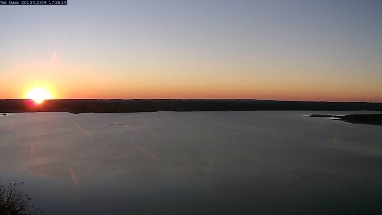 Lake Travis webcam, December 4, 2015 4:35 PM CT