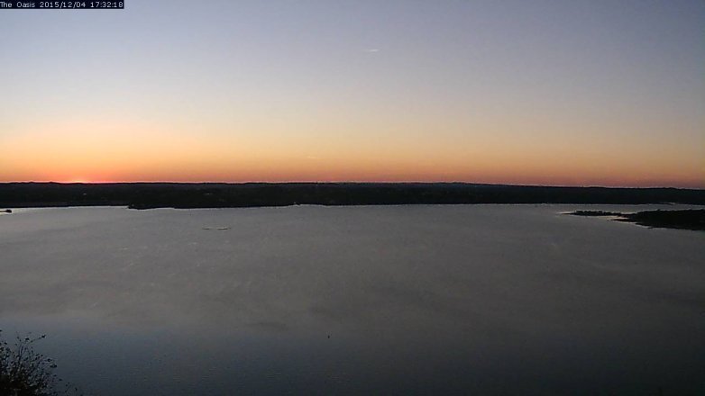 Lake Travis webcam, December 4, 2015 4:40 PM CT
