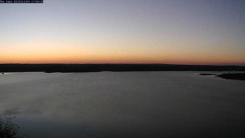 Lake Travis webcam, December 4, 2015 4:45 PM CT