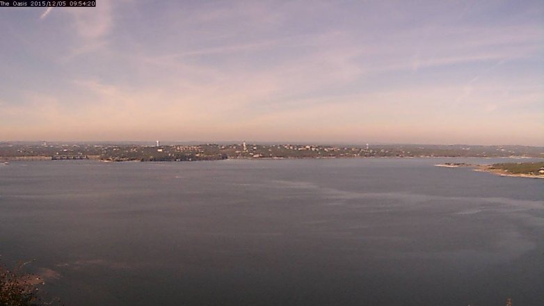 Lake Travis webcam, December 5, 2015 9:00 AM CT