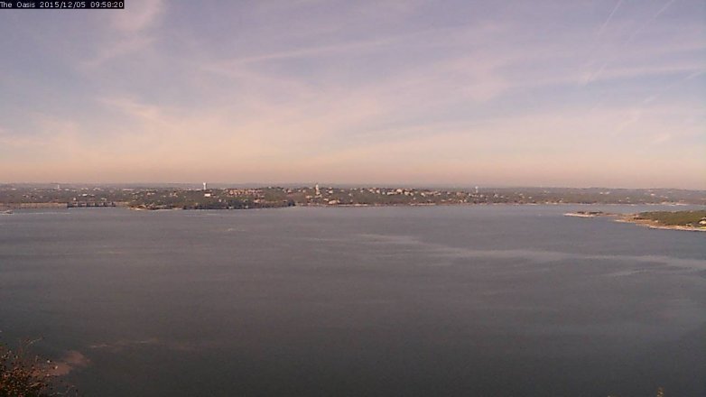 Lake Travis webcam, December 5, 2015 9:05 AM CT