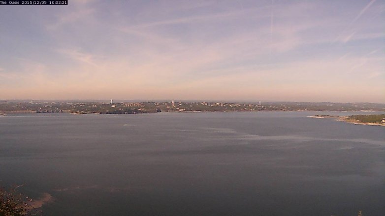 Lake Travis webcam, December 5, 2015 9:10 AM CT