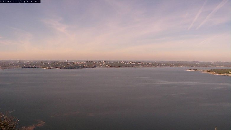 Lake Travis webcam, December 5, 2015 9:20 AM CT
