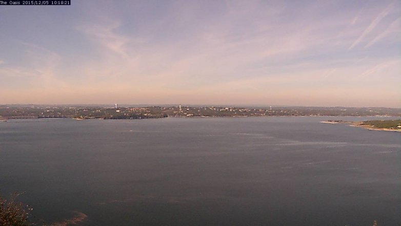 Lake Travis webcam, December 5, 2015 9:25 AM CT