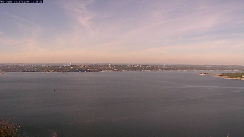 Lake Travis webcam, December 5, 2015 9:30 AM CT